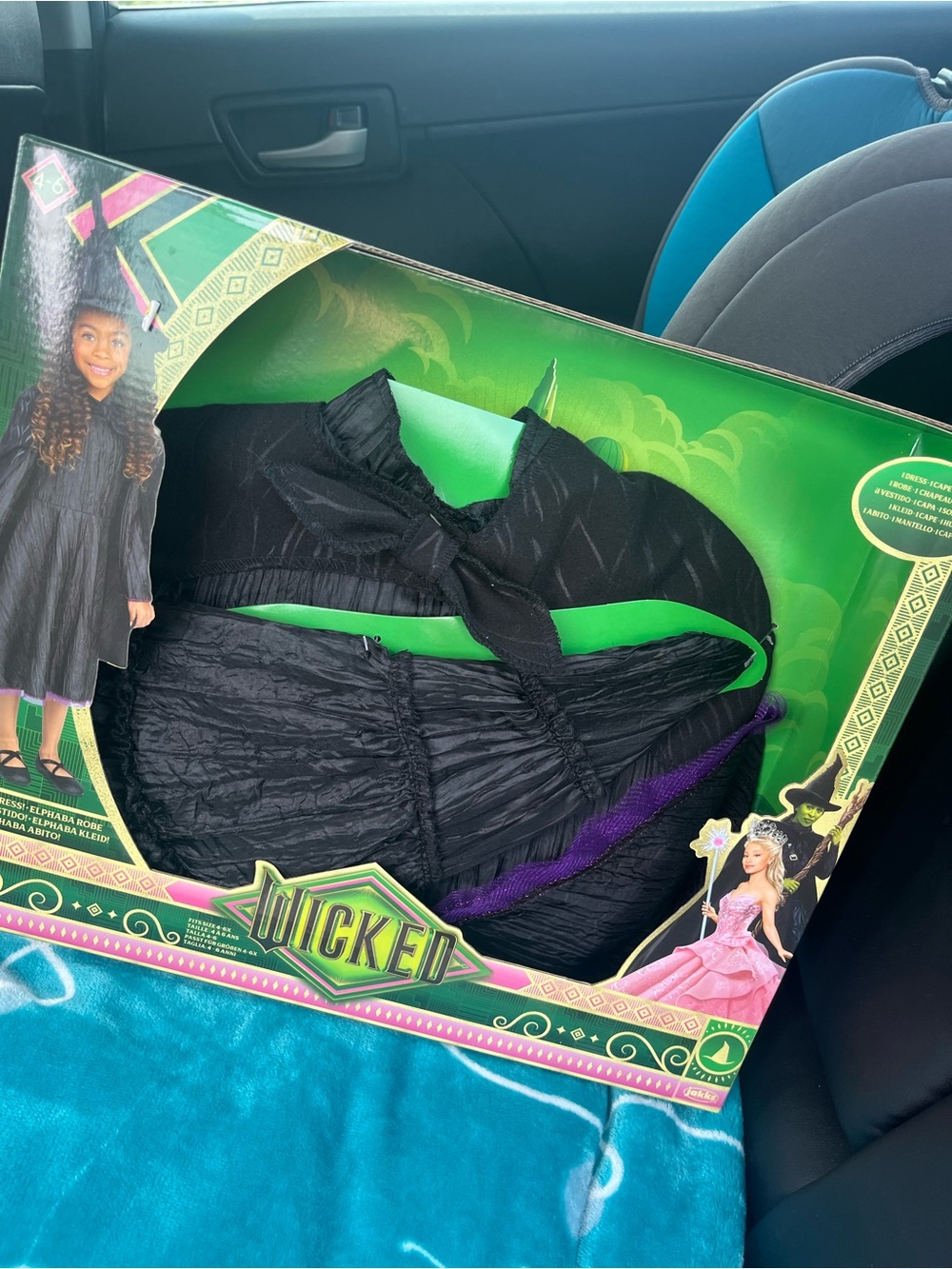 Wicked elphaba Costume Hat cape dress size 4-6x